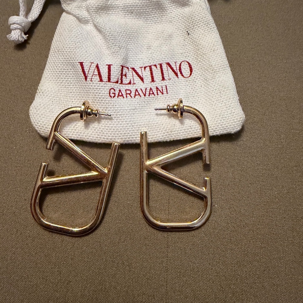 Valentino Garavani Gold-Tone Geometric Earrings